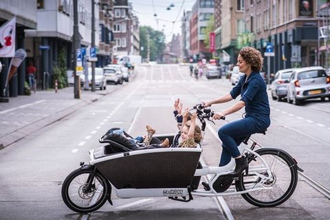Die Räder von Urban Arrow sind wegen ihrer zwei Reifen relativ schlank und dynamisch.