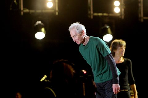 Charlie Watts nach einem Auftritt der Stones
