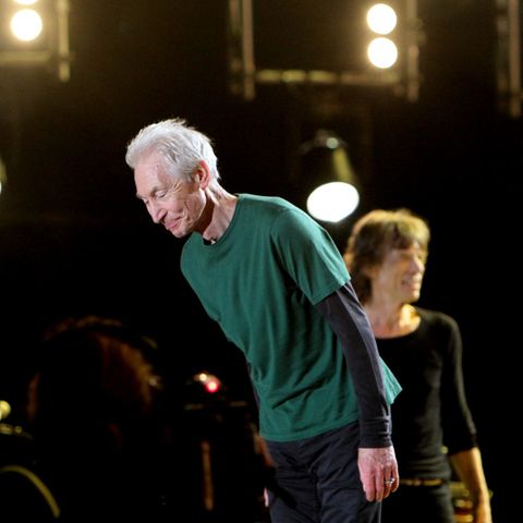 Charlie Watts nach einem Auftritt der Stones
