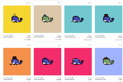 Die Weird Whales werden fleißig gehandelt