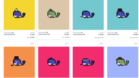 Die Weird Whales werden fleißig gehandelt