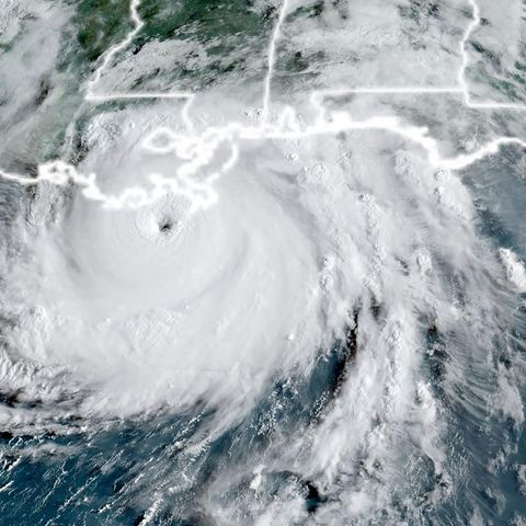 Hurrikan Ida Louisiana: Hurrikan auf einer Satelliten-Aufnahme