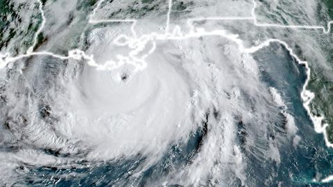 Hurrikan Ida Louisiana: Hurrikan auf einer Satelliten-Aufnahme