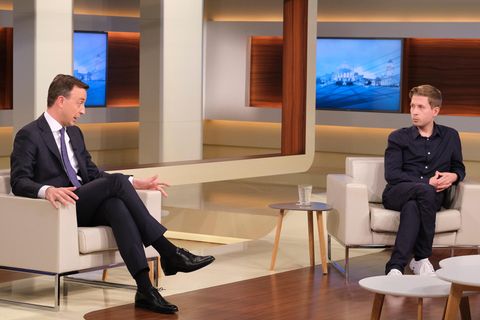 Paul Ziemiak (l., CDU), Kevin Kühnert (SPD) bei "Anne Will"