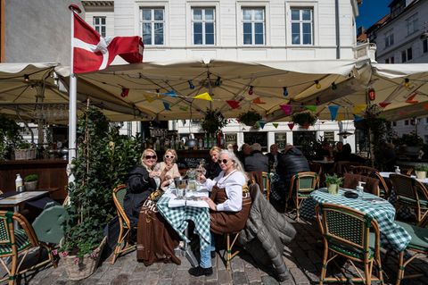 Ein Restaurant in Nyhavn in Kopenhagen