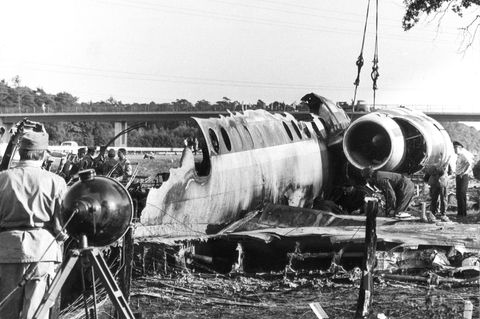 Wrack des BAC-1-11 der Fluggesellschaft Paninternational