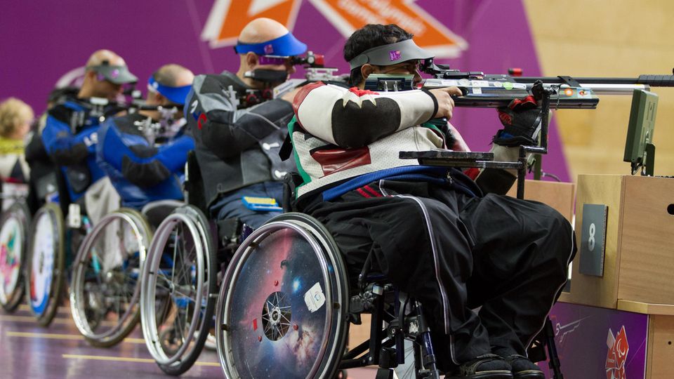 Para-Sportschützen beim zweiten Wettkampftag der Paralympischen Spiele in Tokio