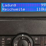 Die Reichweitenanzeige eines E-Autos