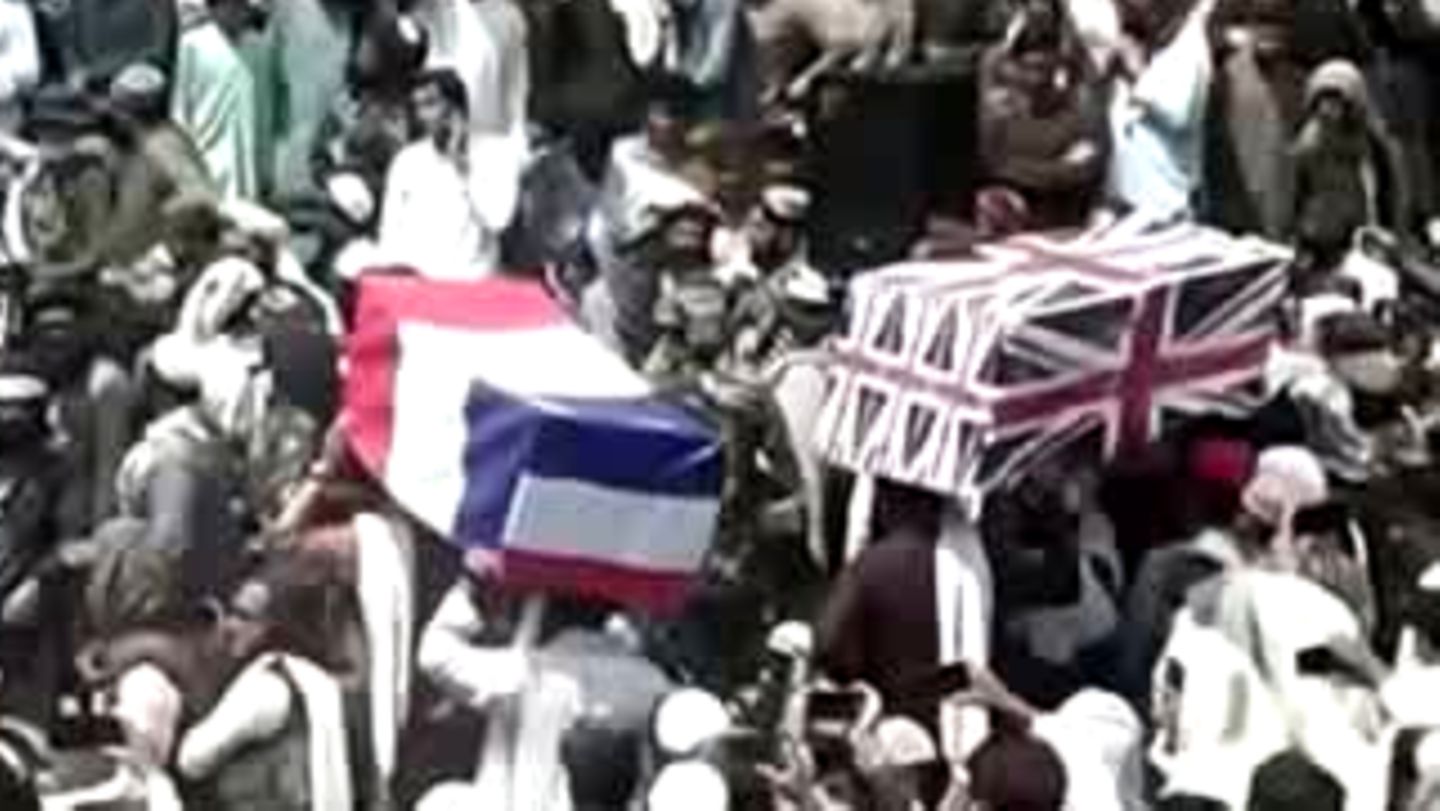 News in video: Taliban celebrate NATO withdrawal with “sham funeral”