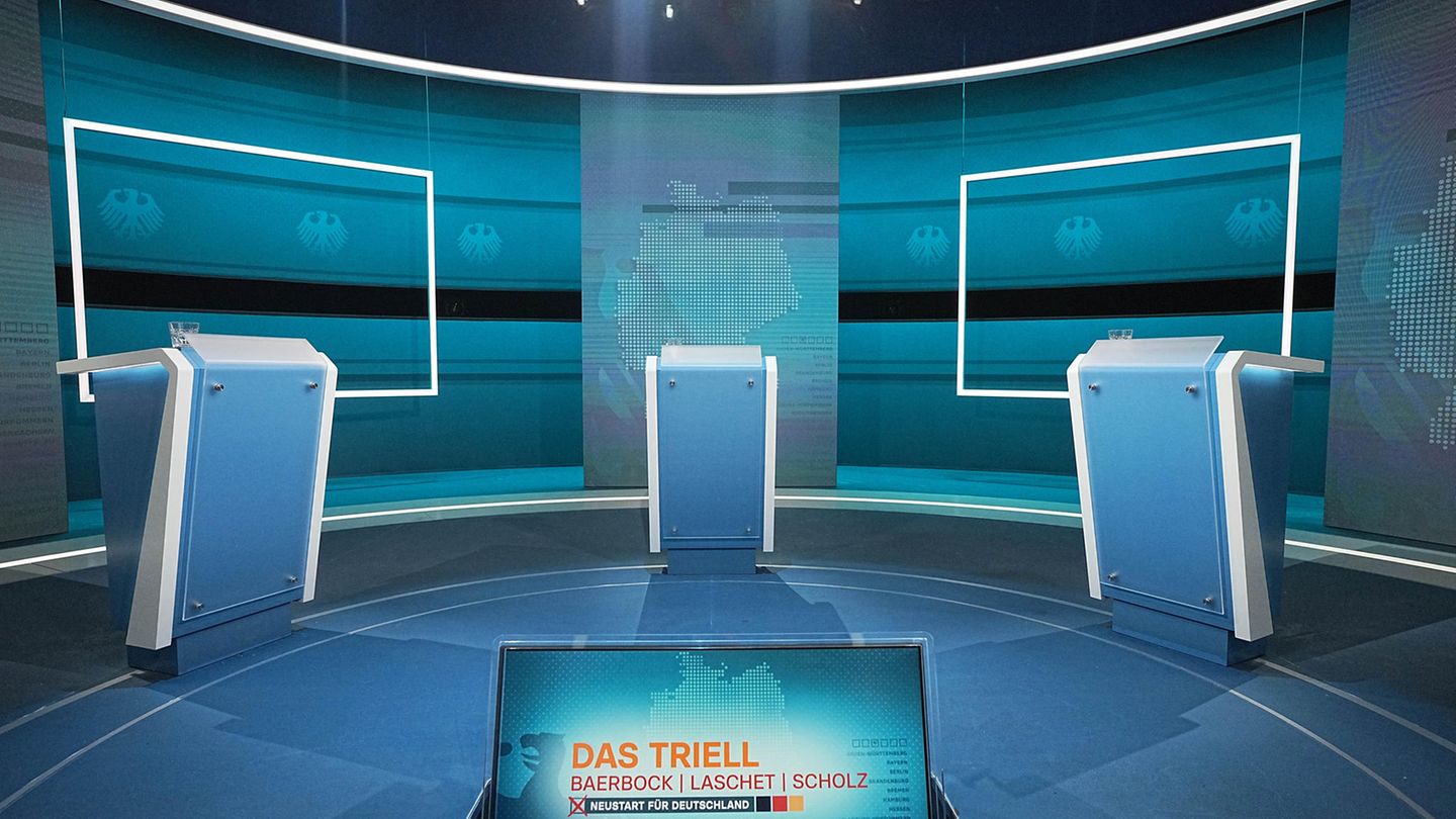 Wahlkampf RTL-Studio Triell