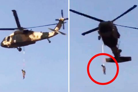 Afghanistan: Taliban-Kämpfer hängt an US-Hubschrauber