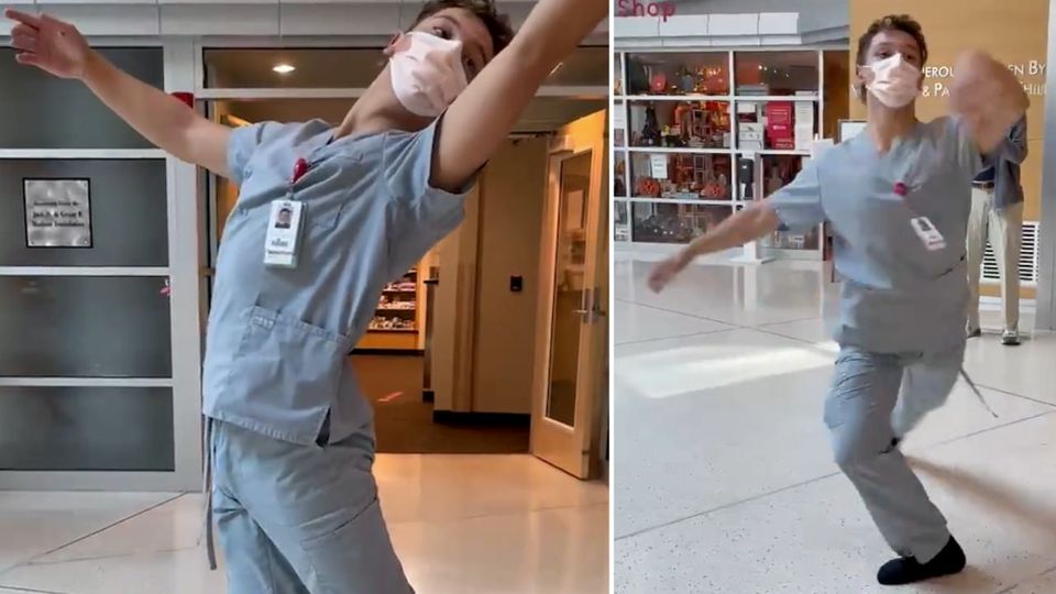 Krankenpfleger Teva Martinson überrascht mit eindrucksvoller Ballettaufführung in Krankenhaus in Utah.