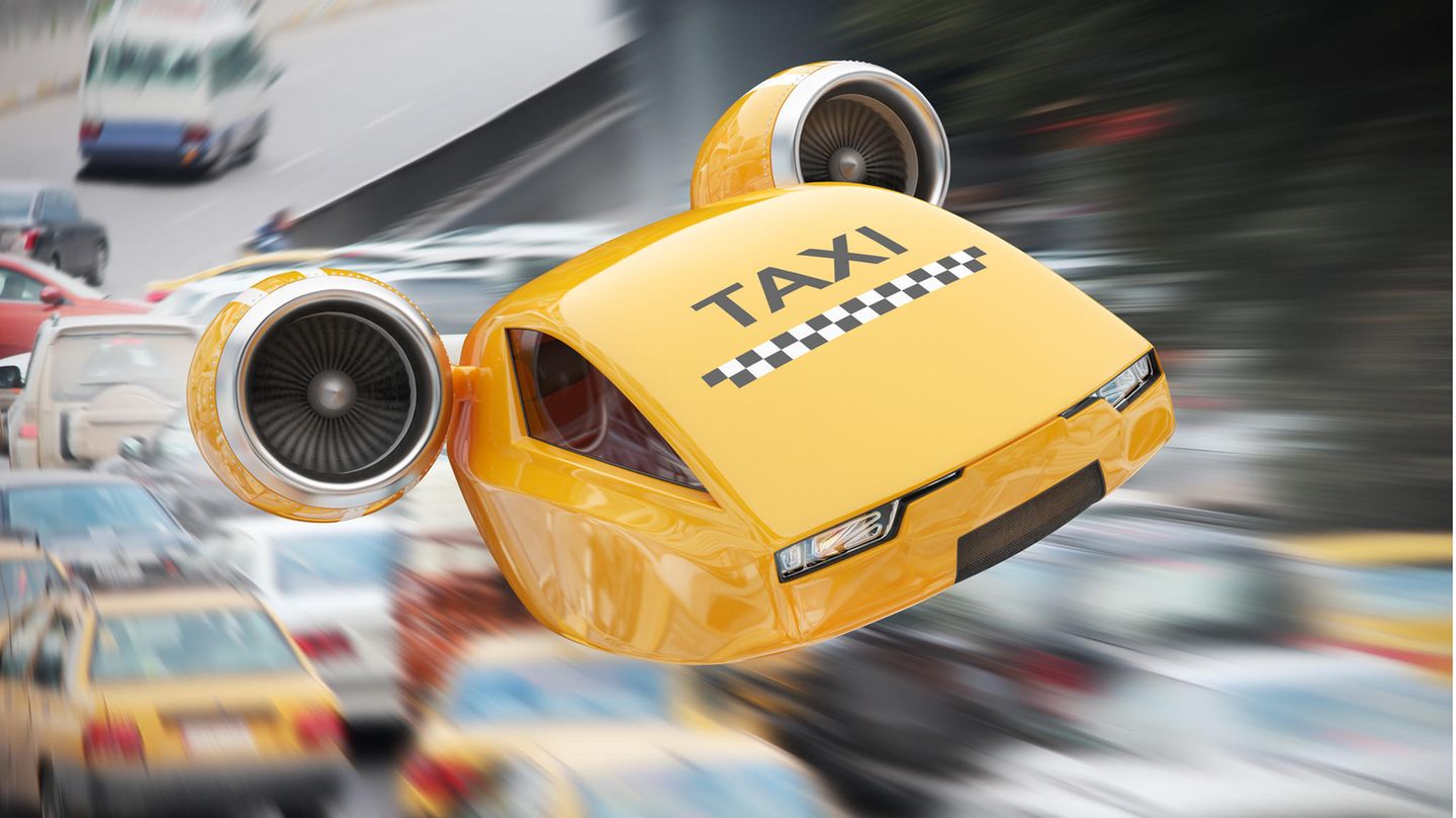 Nein, Flugtaxis werden wohl nicht die Lösung für alle Mobilitätsprobleme sein Ein computergeneriertes Flugtaxi