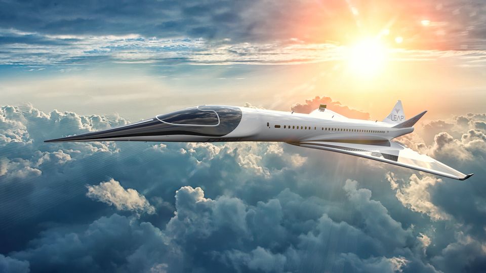 Futuristisches Flugzeug soll in drei Stunden von Paris nach New York fliegen.