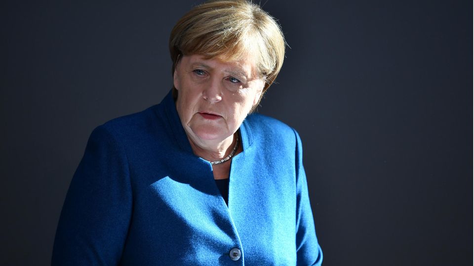 Merkel in blau