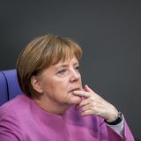 Merkel in pink