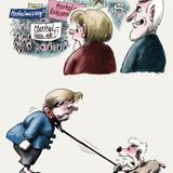 Merkels Haltung in der Flüchtlingspolitik entfachte ab 2015 Widerstand. Pegida hetzte auf den Straßen gegen Zuwanderer und gegen die Kanzlerin, gleichzeitig kam mit der AfD eine rechtsextreme Partei in den Bundestag. Auch mit der Schwesterpartei CSU stritt Merkel im Sommer 2017 über "Obergrenzen" von Geflüchteten. 