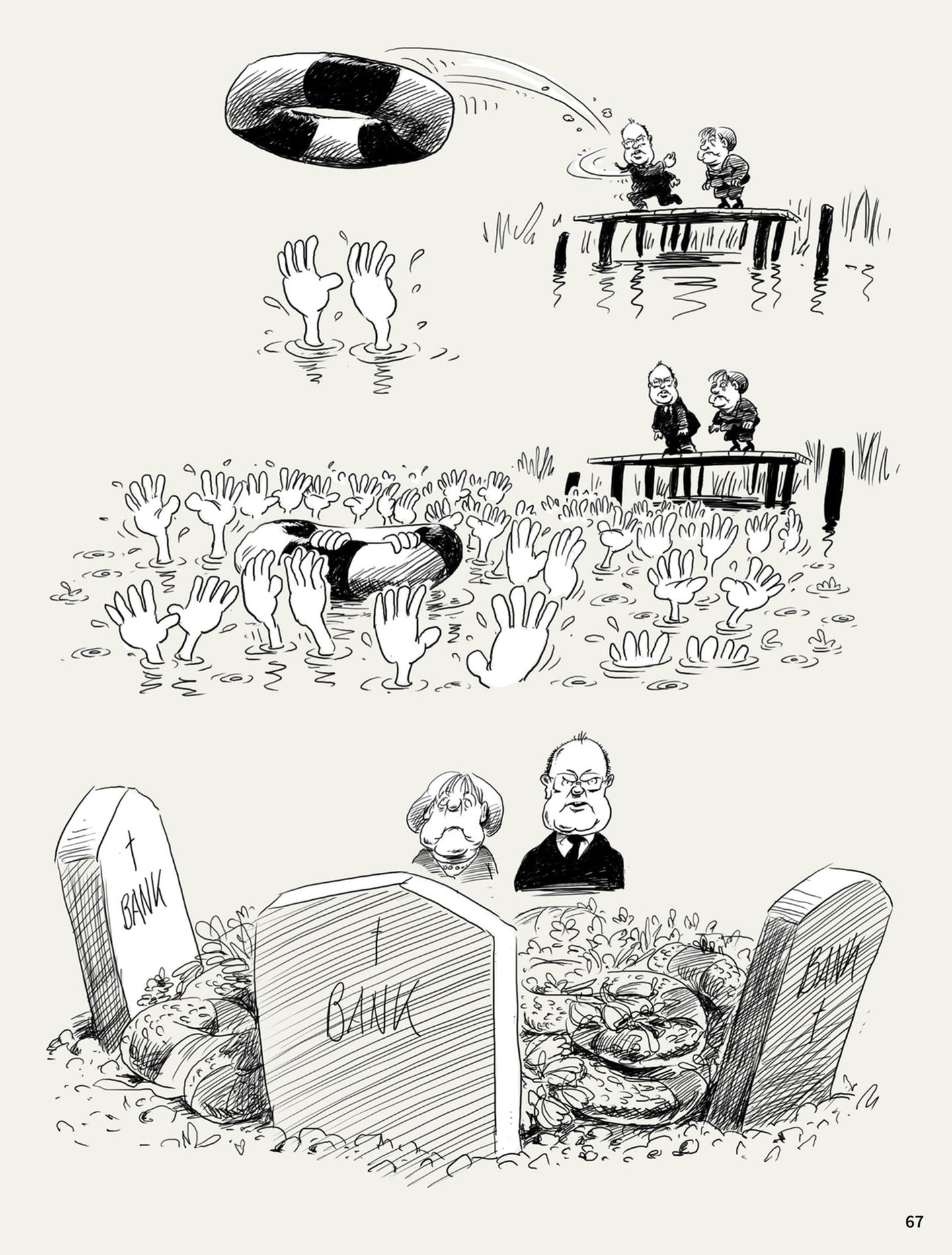 Die Bankenkrise 2008 war eine erste große Bewährungsprobe ihrer Kanzlerschaft. Zusammen mit Vizekanzler Peer Steinbrück gab Angela Merkel damals den Deutschen die Garantie, dass ihre Spareinlagen sicher sind - und beruhigte damit die Situation.