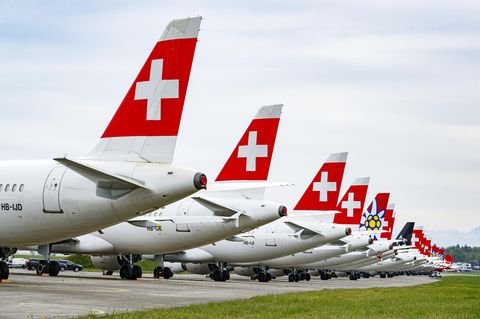Flugzeuge der Airline Swiss