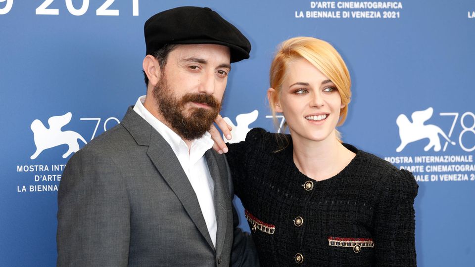 Regisseur Pablo Larrain und Schauspielerin Kristen Stewart auf dem Filfestival in Venedig