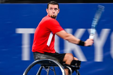 Der belgische Rollstuhltennis-Spieler Joachim Gerard