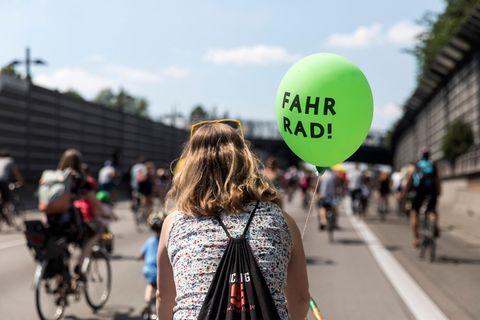 Eine solche Sternfahrt Fahrrad-Demonstration des ADFC, wie hier in Berlin, ist auch zur IAA in München geplant