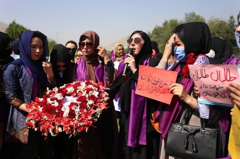 Frauendemo in Kabul