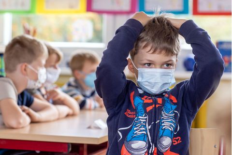 Erstklässler in der Werner Lindemann Grundschule in Mecklenburg-Vorpommern