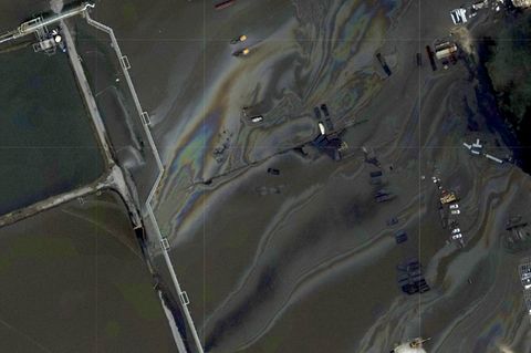 USA: Satellitenbilder zeigen Ölpest an US-Küste nach Hurrikan "Ida"