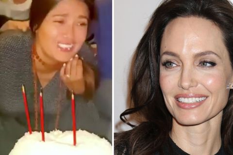 Angelina Jolie drückt Salma Hayeks Gesicht in ihre Geburtstagstorte – und das hat Tradition