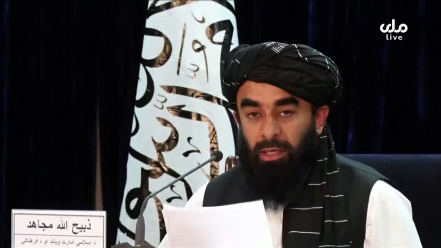 Video: Talibansprecher benennt amtierende Regierung