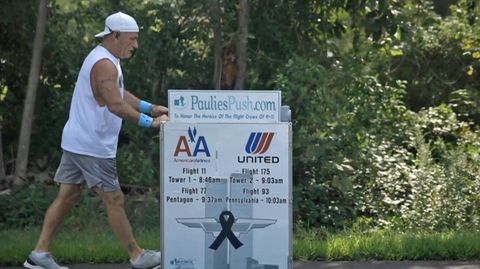 Paul Veneto auf seinem Weg von Boston nach New York