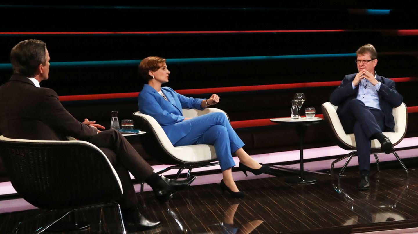 Hitzige Debatte: Markus Lanz, Katja Kipping, Ralf Stegner (v.l.r.)