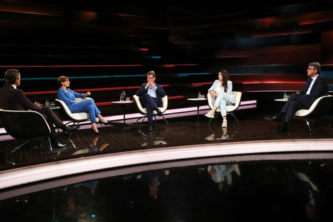Hitzige Debatte: Markus Lanz, Katja Kipping, Ralf Stegner (v.l.r.)