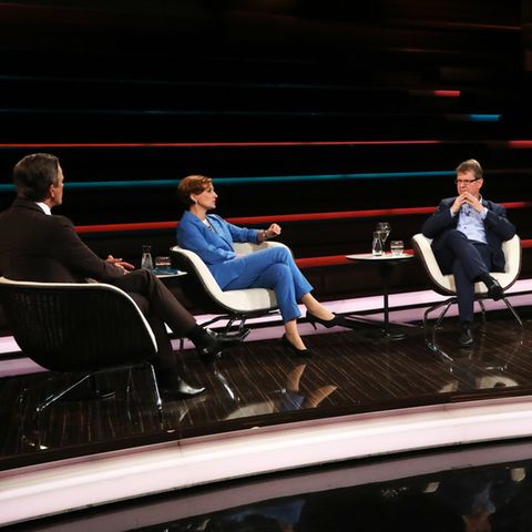 Hitzige Debatte: Markus Lanz, Katja Kipping, Ralf Stegner (v.l.r.)