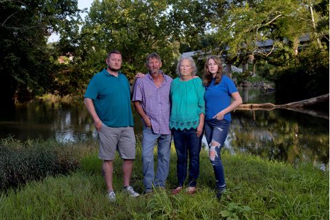 Die Johnsons photographed in Lyerly. Von links: Josh Johnson, Joe Johnson, Jan Johnson und Justine Johnson