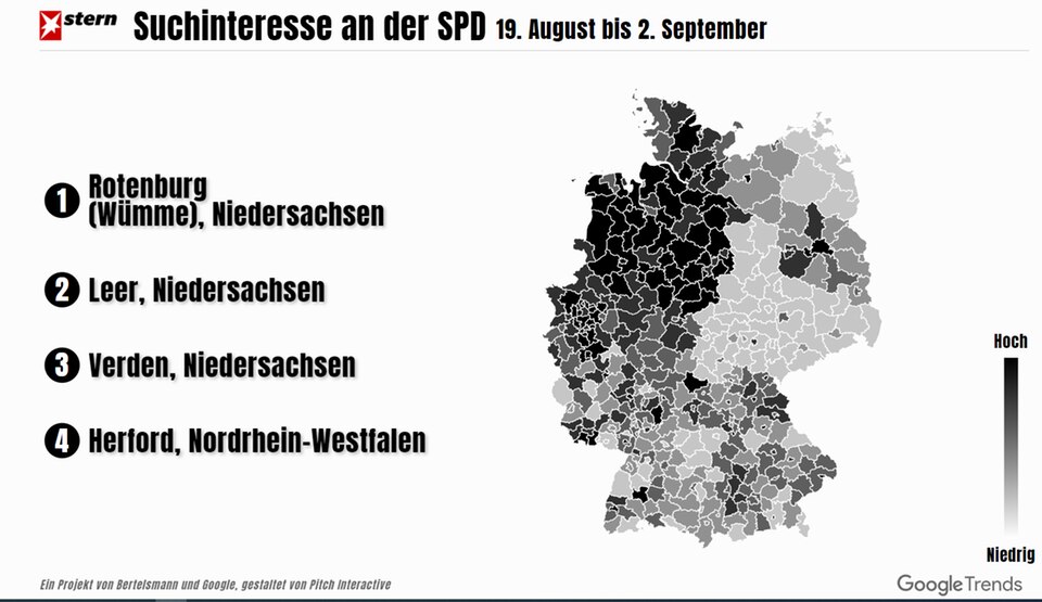 Google data: Before the federal election in 2021: This is how the search interest is distributed among the parties in Germany Google data: Before the federal election in 2021: This is how the search interest is distributed among the parties in Germany