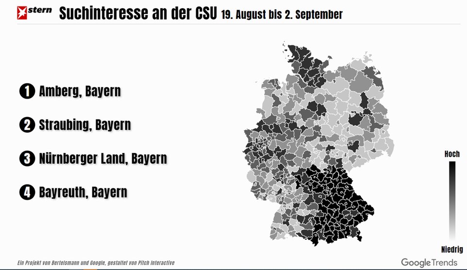 Google data: Before the federal election in 2021: This is how the search interest is distributed among the parties in Germany Google data: Before the federal election in 2021: This is how the search interest is distributed among the parties in Germany