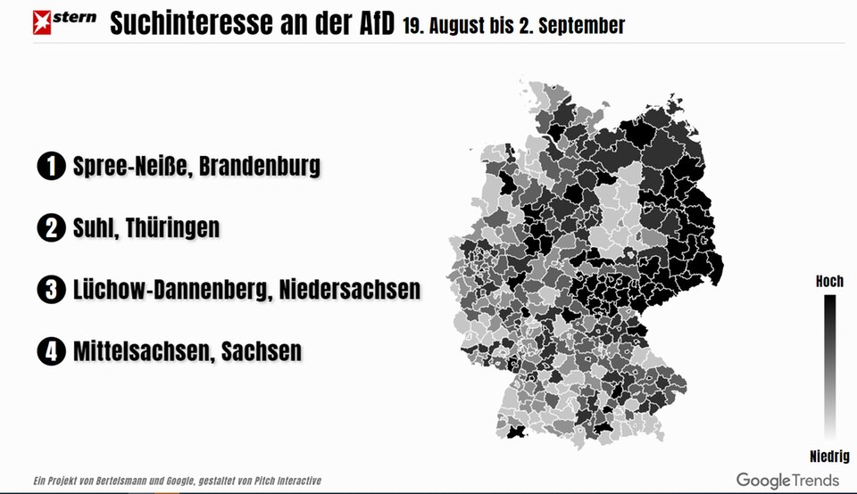 Google data: Before the federal election in 2021: This is how the search interest is distributed among the parties in Germany Google data: Before the federal election in 2021: This is how the search interest is distributed among the parties in Germany