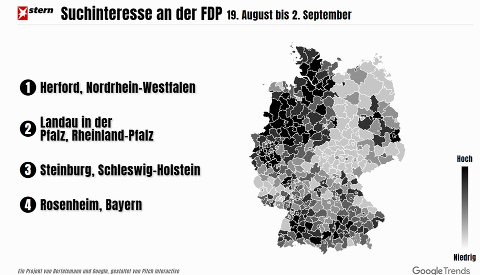 Google data: Before the federal election in 2021: This is how the search interest is distributed among the parties in Germany Google data: Before the federal election in 2021: This is how the search interest is distributed among the parties in Germany
