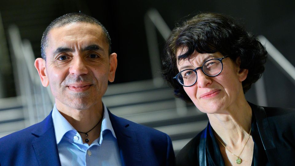 Ugur Sahin und seine Frau Özlem Türeci, die Gründer des Mainzer Corona-Impfstoff-Entwicklers Biontech