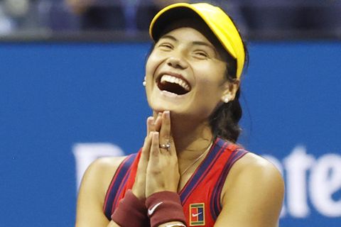 Kann ihr Glück kaum fassen: Als erste Qualifikantin in der Geschichte der US Open schaffte Emma Raducanu den Einzug ins Finale
