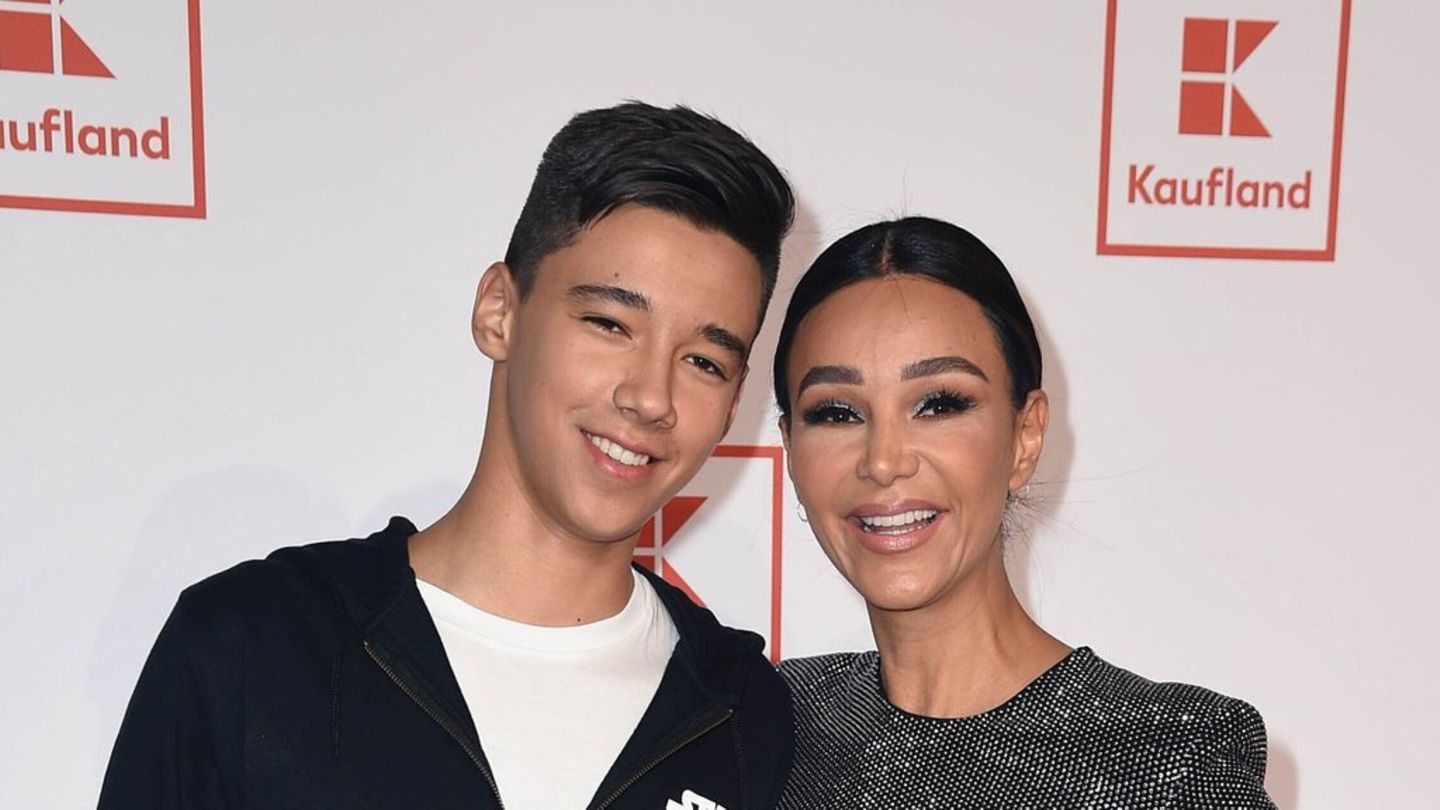 Verona Pooth und ihr Sohn San Diego bei einem Event 2019