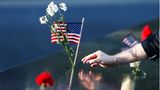 Blume und US-Fahne