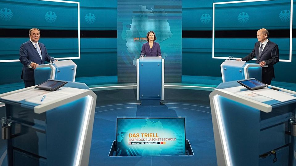 TV-Triell am Sonntag mit Baerbock, Laschet und Scholz