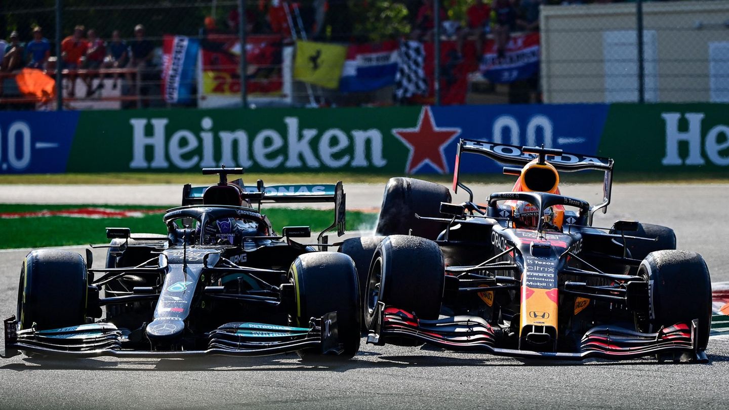 F1-Crash von Monza Berührung