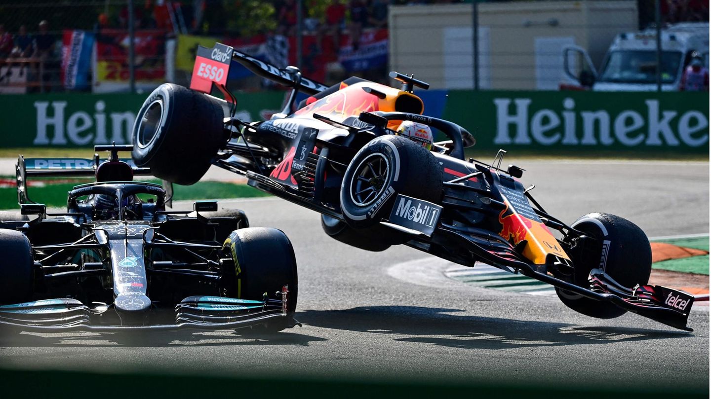 Grand Prix in Monza: Violent crash – Verstappen and Hamilton duel into the gravel