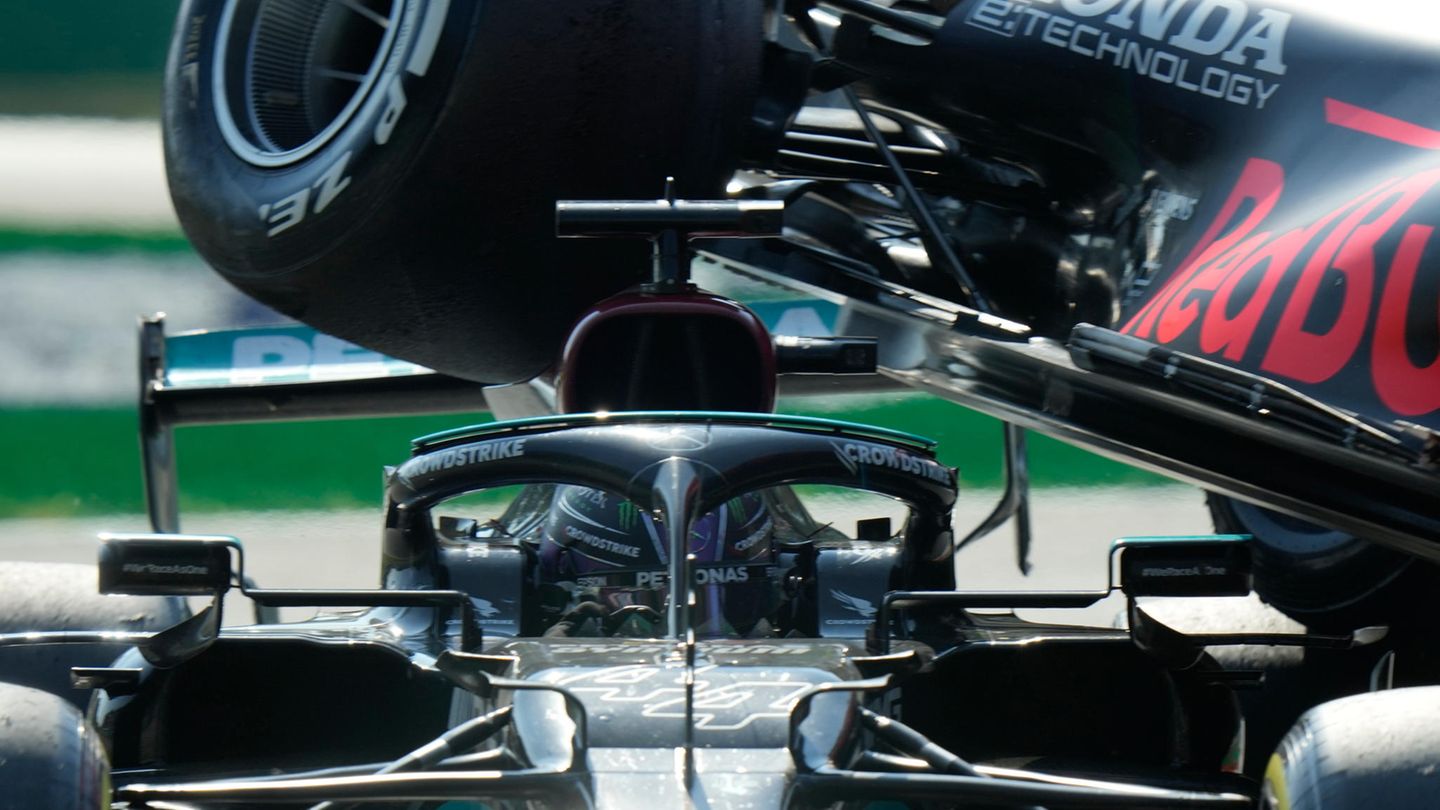 F1-Crash von Monza Nahaufnahme