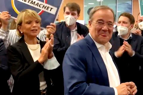 TV-Triell: Armin Laschet (CDU) mit Uschi Glas