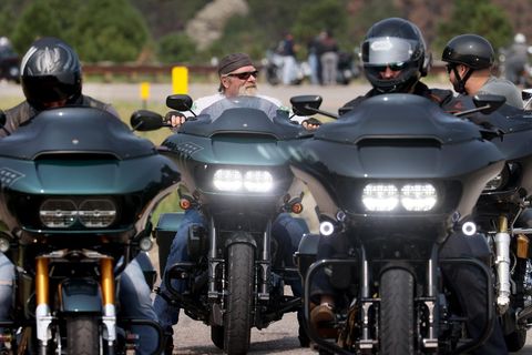 Biker auf ihren Motorrädern